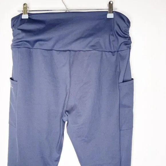 PEACE LOVE WORLD Crop Ruched Waist Leggings 1XP - Picture 6 of 10